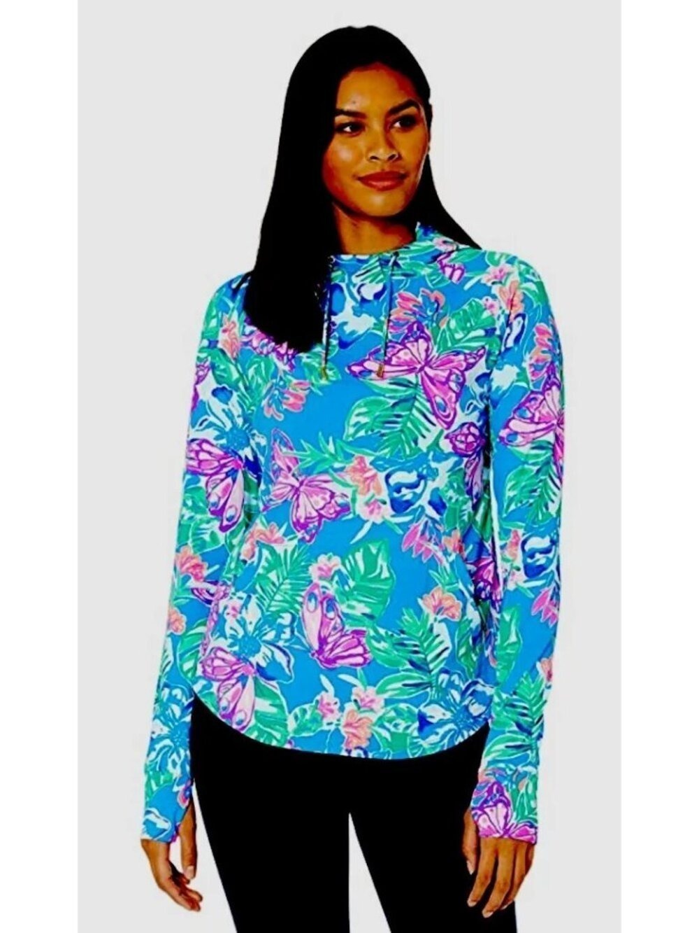 Lilly Pulitzer UPF 50+ Chilly Lilly Lilblock popover Hooded Face Mask XXS